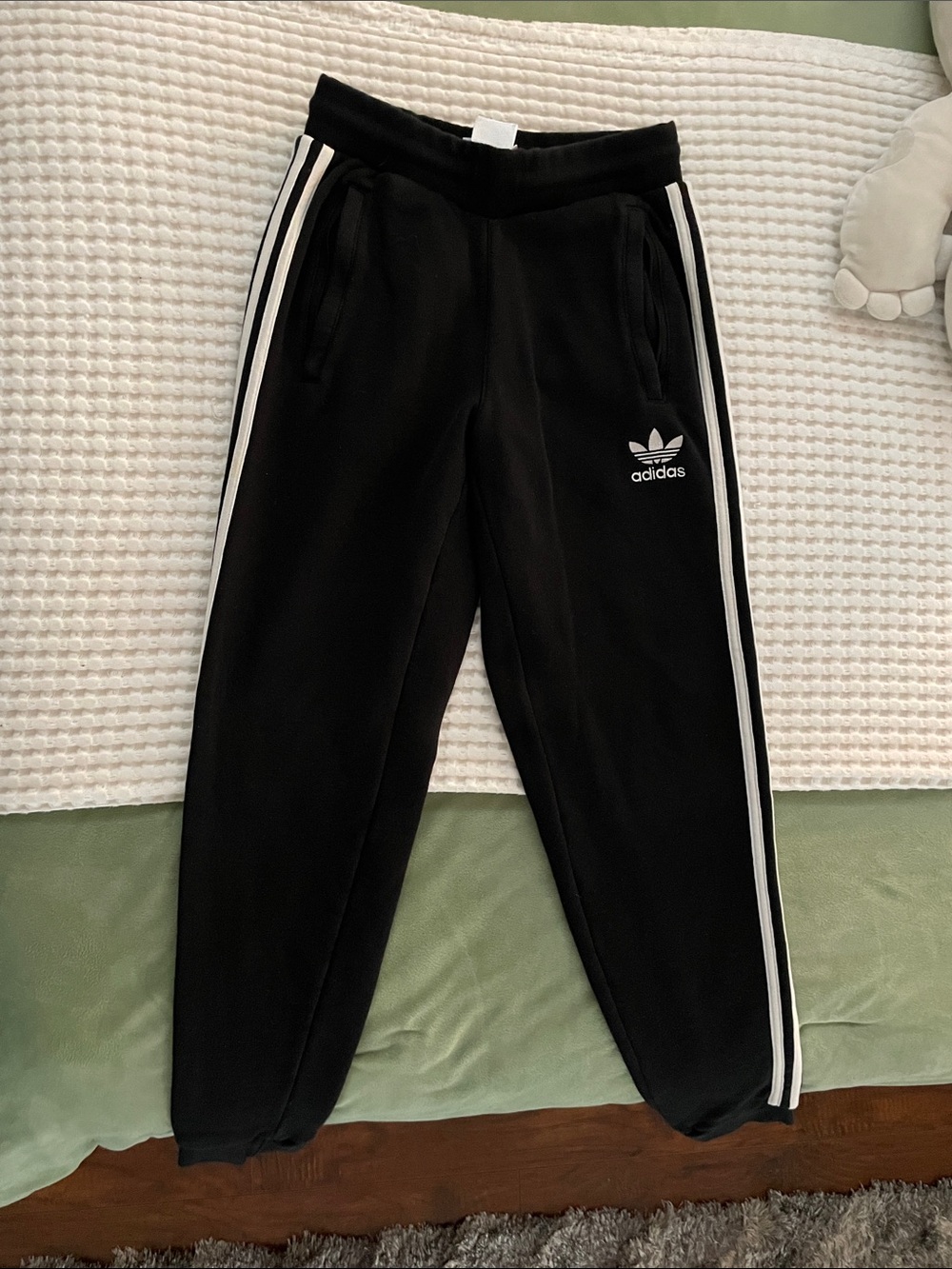Mens Adidas Black Jogger Sweatpants